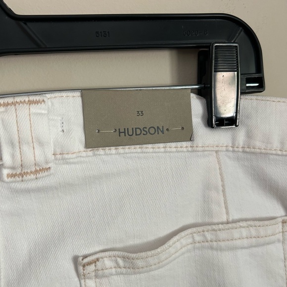 Hudson Women's Maternity Utility Wide-Leg Cargo Jeans in White Size 33 - Picture 6 of 10